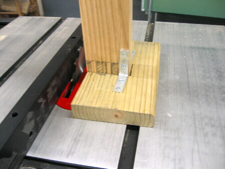 Fixture made for cutting tenton on table saw