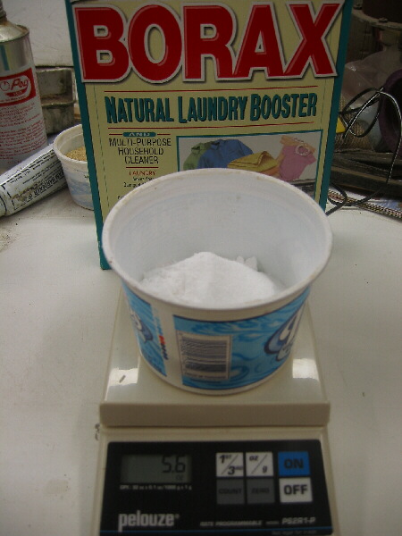 Weight of Borax
