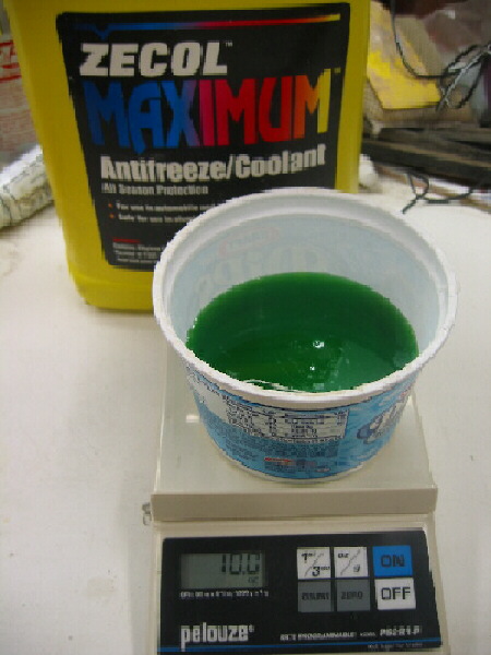 Weight of Antifreeze